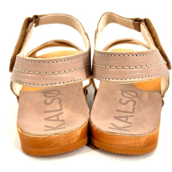 Kalso Earth Shoe “Serene”Leather Negative Heel Wooden Sandal SZ 7.5US Pale Lilac - Picture 3 of 7